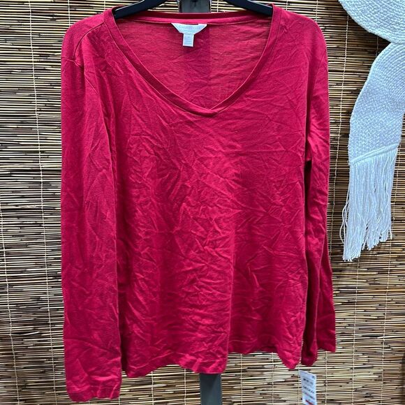 Charter Club Cotton Top, Created for Macy's - Tiny Buff Check Size M - Picture 2 of 3